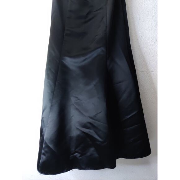 Jessica McClintock for Gunne Sax Black Strapless Formal Mermaid Dress Size 11/12 - Picture 3 of 10